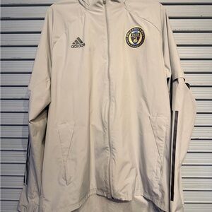 Philadelphia Union team issued Adidas Gray Men's training jacket, size XL